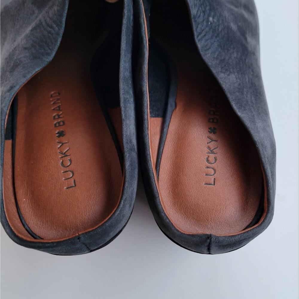 Lucky Brand Benah Block Heel Nubuck Mule 8.5 - Picture 6 of 8